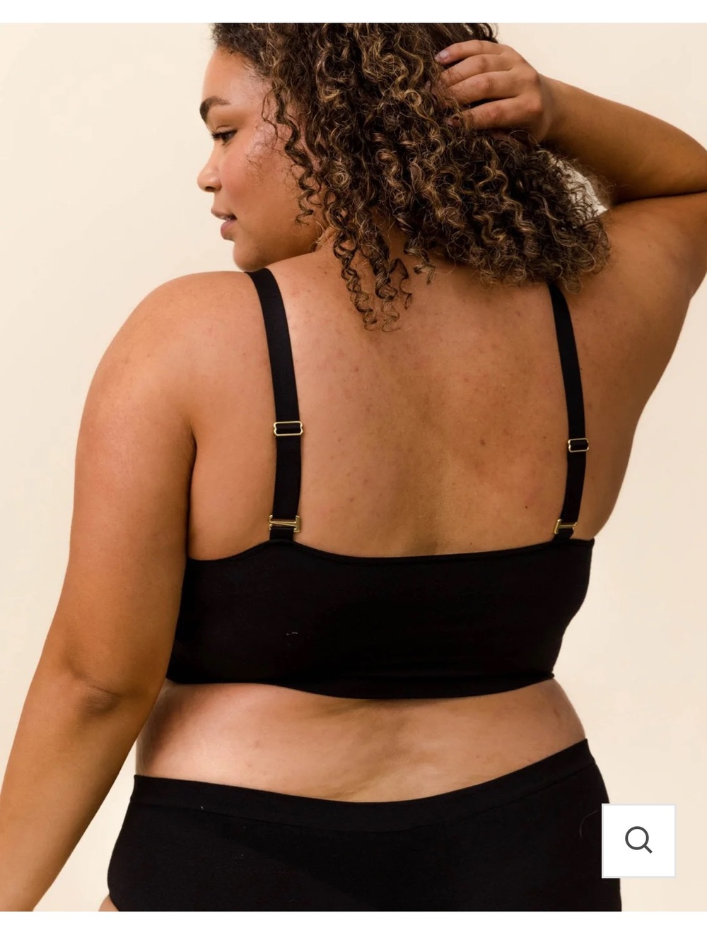 GUC Branwyn Black Wool Essential Busty Bra Bralette with Adjustable Straps - Picture 14 of 15